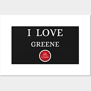 I LOVE GREENE | Alabam county United state of america Posters and Art